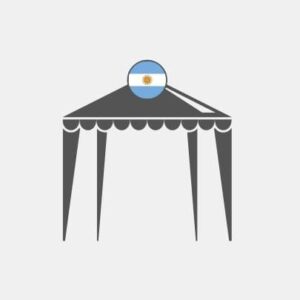 Prodejce skládacích stanů v Argentině