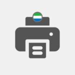 Μεταπωλητής εκτύπωσης φωτογραφιών στη Σιέρα Λεόνε