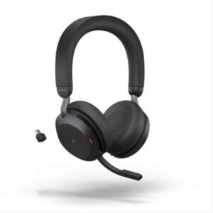 Fone de ouvido sem fio Jabra Evolve2 75 USB-A Microsoft Teams com base de carregamento