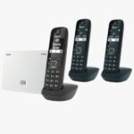 Gigaset AS690A IP Base + 2 AS690HX Handsets – Black