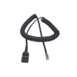 Addcom QD to RJ9 Curly Cord - Grey Version