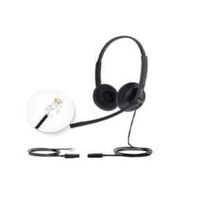 Fone de ouvido duplo Yealink YHS34 - Uso profissional para telefones IP
